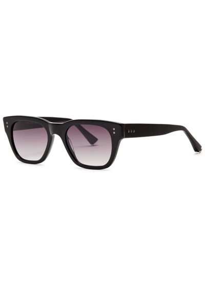 Taylor Morris Eyewear James Rectangle-frame Sunglasses In Black