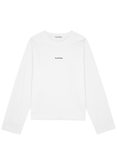 Acne Studios Logo-print Cotton Top In White