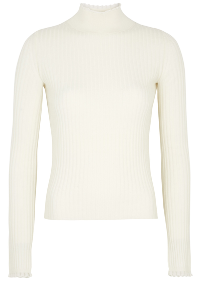 Chloé Chloe Ribbed Wool Jumper In White