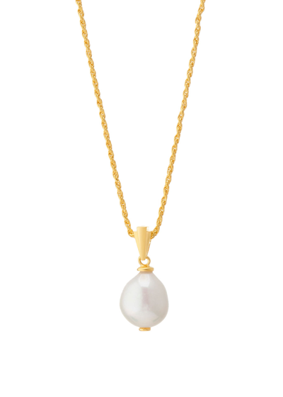 V By Laura Vann Coco Pearl Necklace In Gold