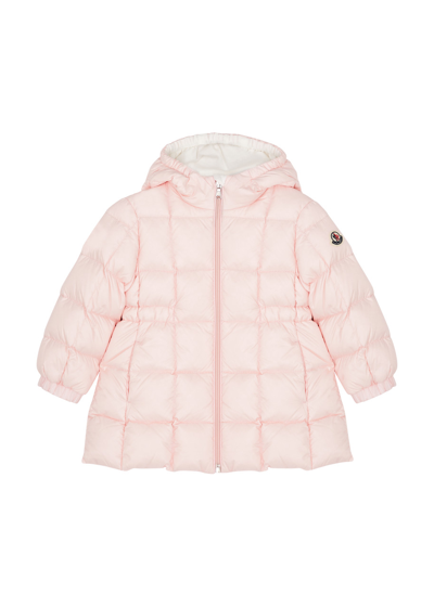 Moncler Kids Anya Quilted Shell Jacket In Pink