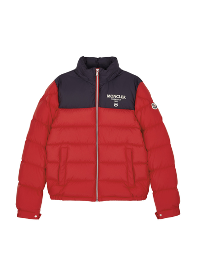 Moncler Kids Joe Quilted Shell Jacket (12-14 Years) In Red