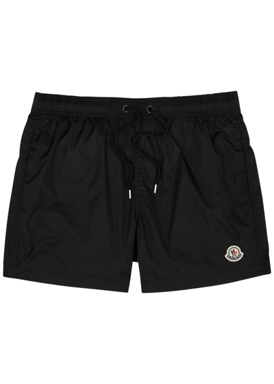 Moncler Logo Shell Swim Shorts In Black
