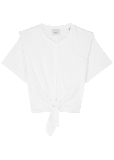 Isabel Marant Zelikia Tie Cotton T-shirt In White
