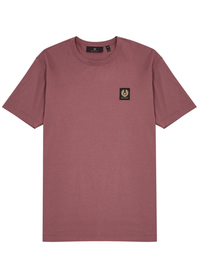 Belstaff Logo Cotton T-shirt In Dark Pink