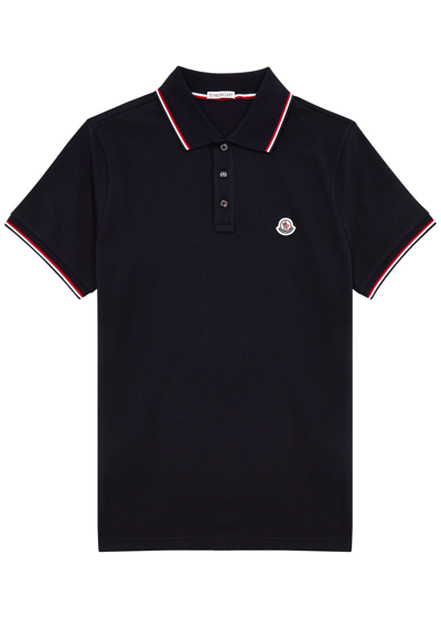 Moncler Slim Fit Polo Shirt In Navy