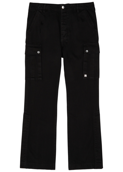Amiri Flared-leg Cargo-pocket Jeans In Black