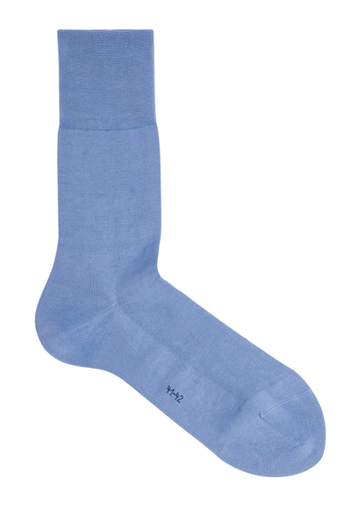 Falke Tiago Stretch-cotton Socks In Light Blue 2