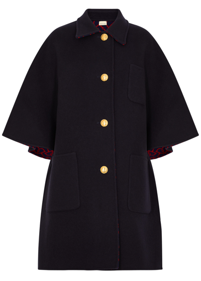 Gucci Reversible Wool-blend Coat In Black
