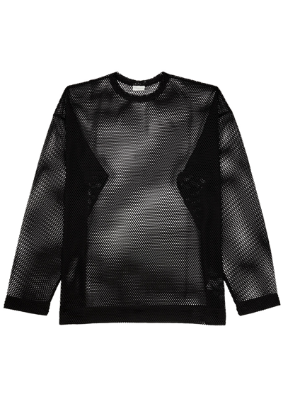 Dries Van Noten Hegland Mesh Top In Black