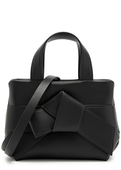 Acne Studios Musubi Micro Leather Top Handle Bag In Black