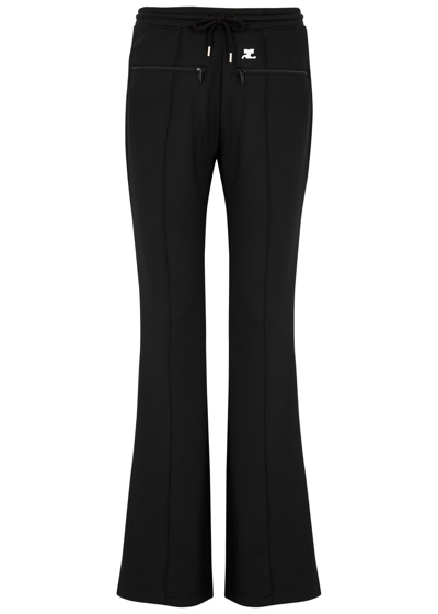 Courrèges Drawstring Flared Trousers In Black