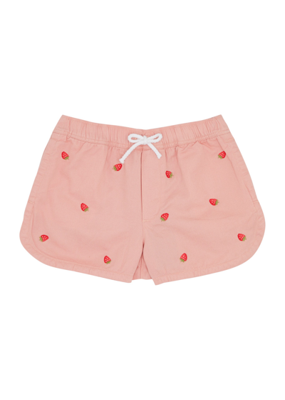 Polo Ralph Lauren Kids Strawberry-embroidered Cotton Shorts (5-6 Years) In Pink