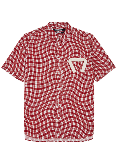 Jacquemus La Chemise Melo Checked Shirt In Red