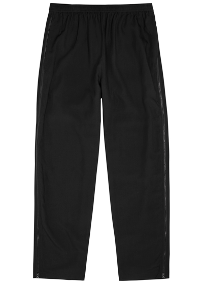 Acne Studios Side-zip Modal Trousers In Black