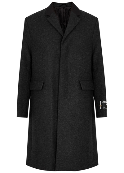 Acne Studios Single-breasted Wool-blend Coat In Black