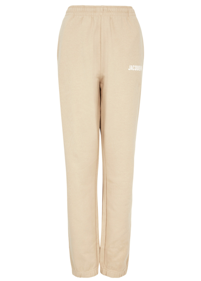 Jacquemus Le Jogging Logo Cotton Sweatpants In Neutral