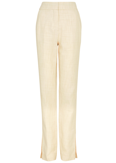 Jacquemus Le Trouseralon Tibau Linen-blend Trousers In Neutral