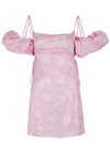 Jacquemus La Mini Robe Chouchou Dress Print Toile De Jouy Pink In Pink