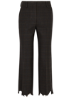 JW ANDERSON DISTRESSED CHECKED WOOL TROUSERS
