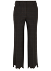 Jw Anderson Distressed Checked Pants In Grey
