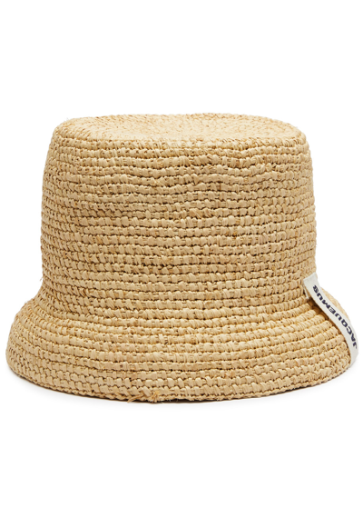 Jacquemus Le Bob Raphia Raffia Bucket Hat In Neutral