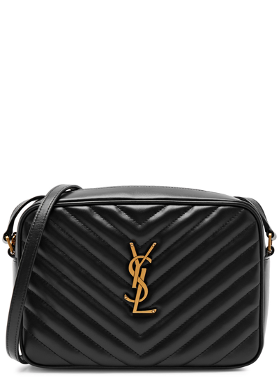Saint Laurent Lou Quilted Leather Cross-body Bag In Black