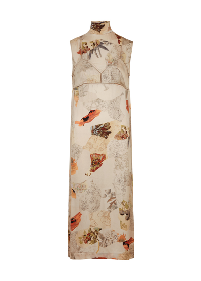 Dries Van Noten Daras Floral-print Satin Midi Dress In Multi