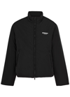 Represent High Neck Jacket With Zip Closure In Black
