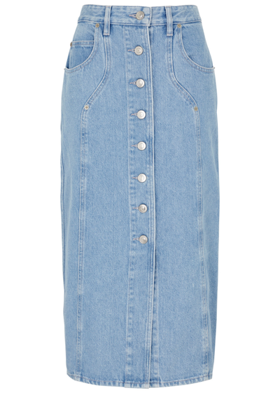 Isabel Marant Étoile Vandy Denim Midi Skirt In Light Blue