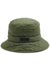 GANNI LOGO QUILTED SHELL BUCKET HAT