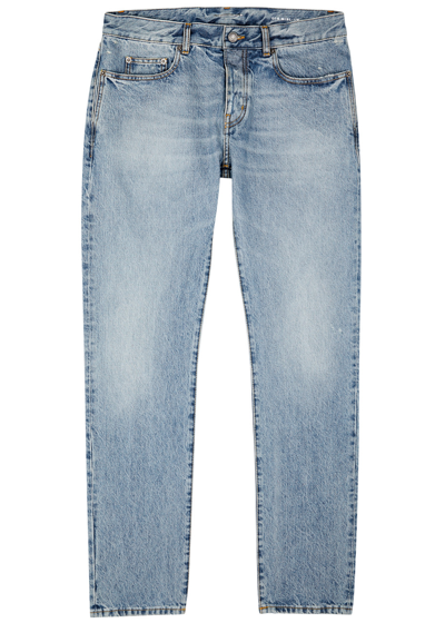 Saint Laurent Slim-leg Jeans In Light Blue