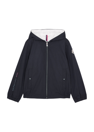 Moncler Kids Svace Hooded Shell Jacket In Navy