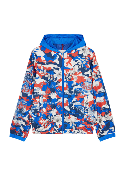 Moncler Kids Hotai Printed Shell Jacket, Jacket, Floral Print In Multicoloured