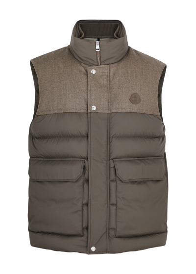 Moncler Down-filled Rance Gilet In Grey
