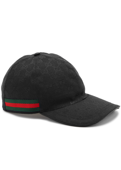 Gucci Gg-monogrammed Canvas Cap In Black