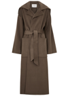 Nanushka Ruta Oversized Trench Coat With Shawl In Clay Brown In Brown