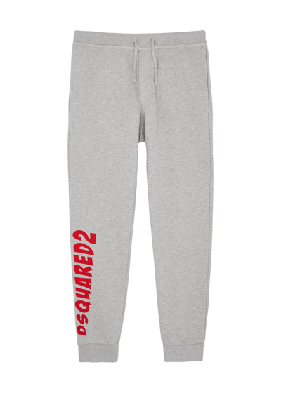Dsquared2 Kids Logo-print Cotton Sweatpants In Grey