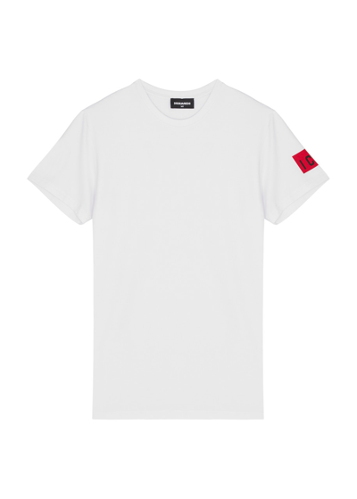 Dsquared2 Kids Logo Stretch-cotton T-shirt In White