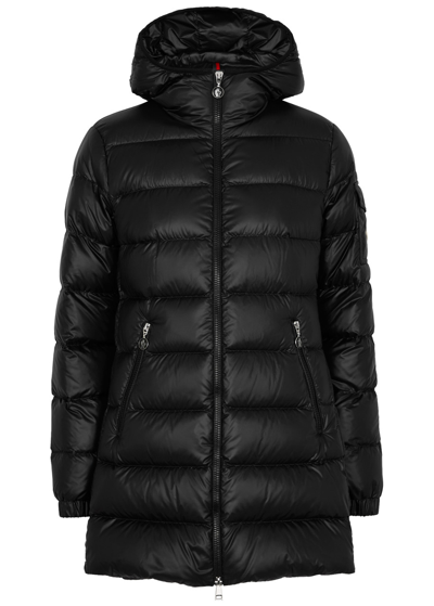 Moncler Glements Hooded Quilted Shell Coat In Black