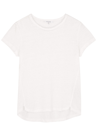 Frame Easy True Linen T-shirt In White