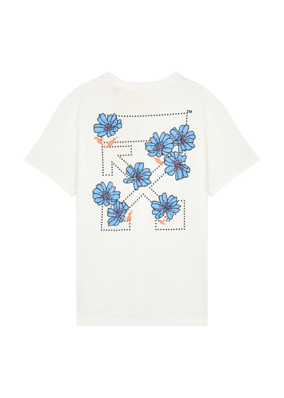 Off-white Kids Arrows Floral-print Cotton T-shirt