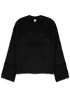 Totême Biella Round-neck Sweater In Black Alpaca In Black
