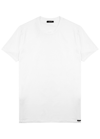 TOM FORD TOM FORD STRETCH JERSEY T-SHIRT, MEN'S CLOTHING, WHITE, COTTON MATERIAL, COMFORTABLE FIT, CASUAL WEA