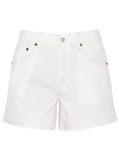 Free People Ivy Denim Shorts In Ivory