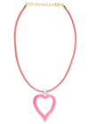 SANDRALEXANDRA HEART OF GLASS XL LEATHER CORD NECKLACE