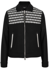 Amiri Diamond Embroidery Wool Work Jacket In Black