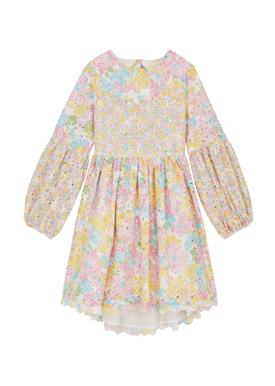 Marlo Kids Amalia Broderie-anglaise Cotton Dress In Multi Multi