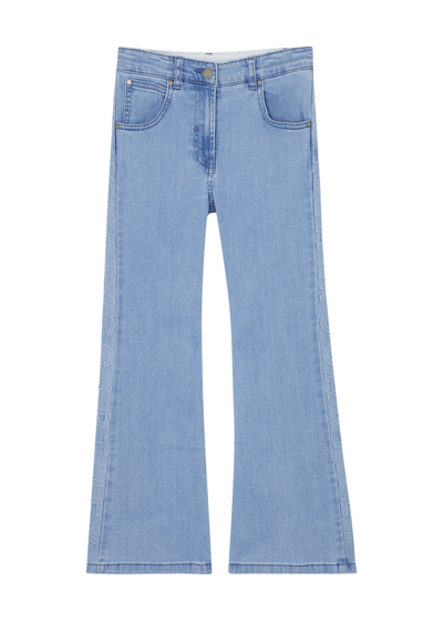 Stella Mccartney Kids Flared Stretch-denim Jeans In Blue