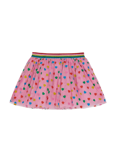 Stella Mccartney Kids Heart-appliqué Tulle Skirt In Pink
